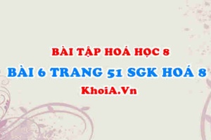 Bài 6 trang 51 SGK Hoá 8: Phản ứng hoá học